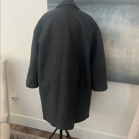 Vuori Soho Melton Trench Coat Dark Gray Winter Jacket Size Large - Picture 4 of 12